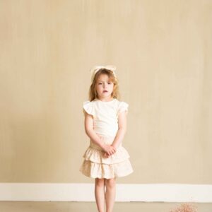 Meisjes rok beige leopard sand House of Jamie