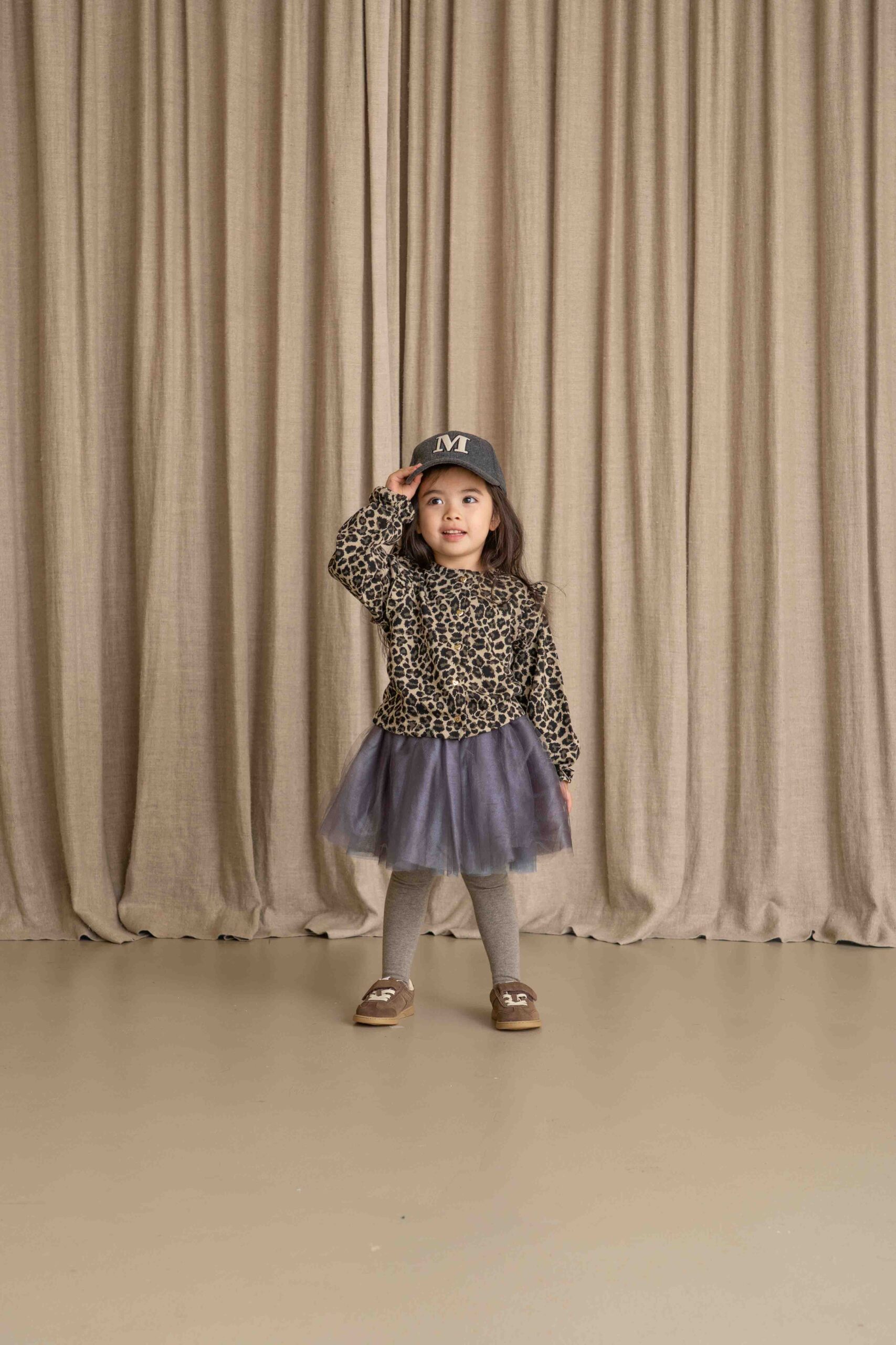 House of Jamie meisjes vest leopard moonlight jacquard