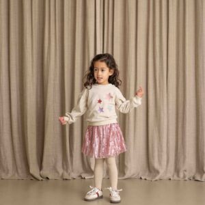House of Jamie meisjes rok rose mauve roze sandshell rib velvet
