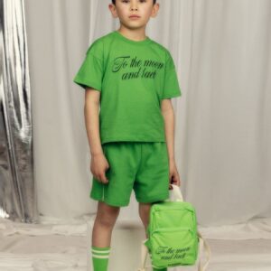 To the moon T-shirt groen – Mini Rodini