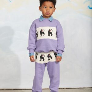 Panther panel sweatshir