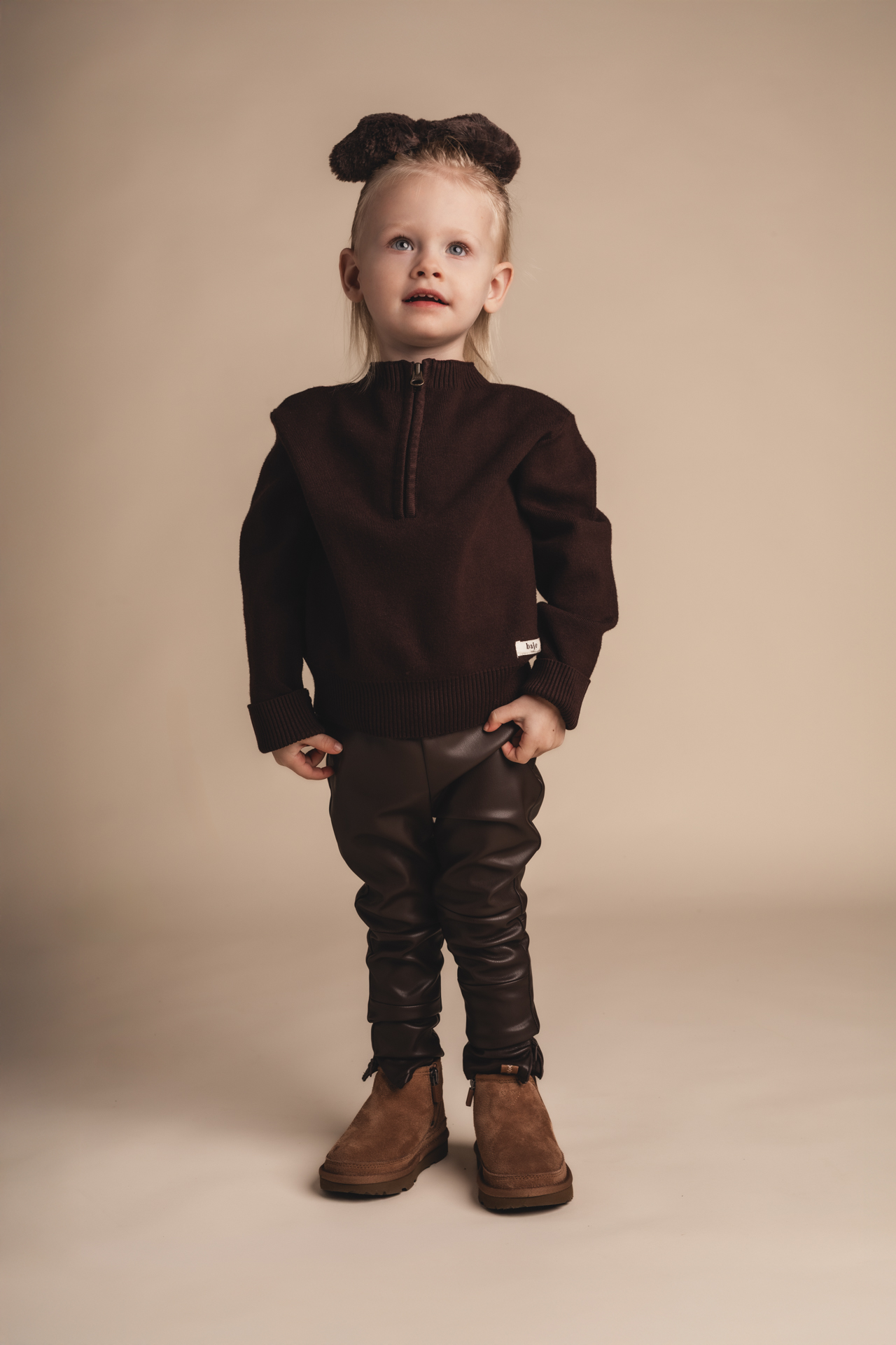 Baje Studio meisjes trui Meza bruin