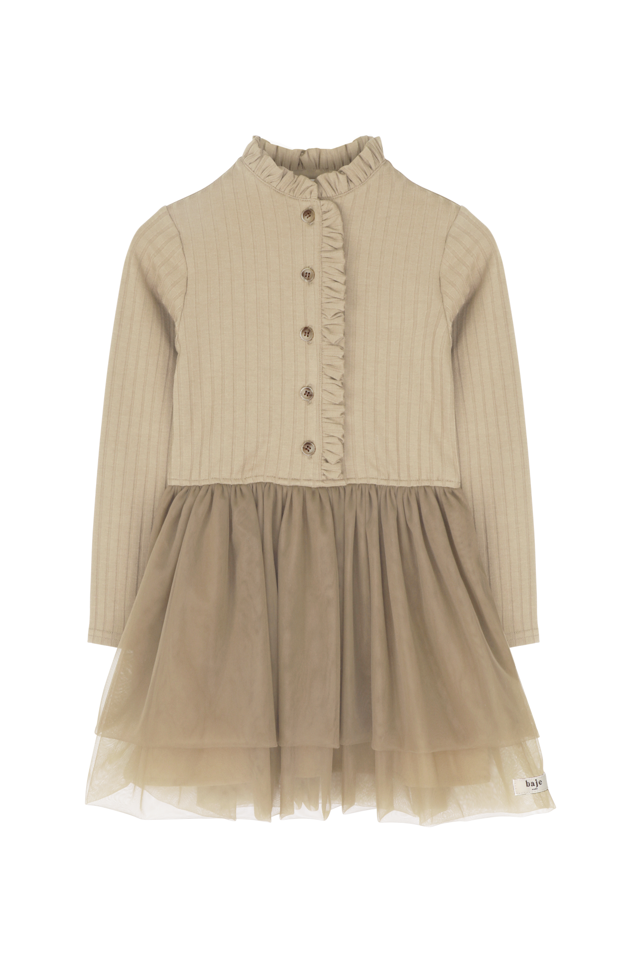 junna meisjes jurk beige