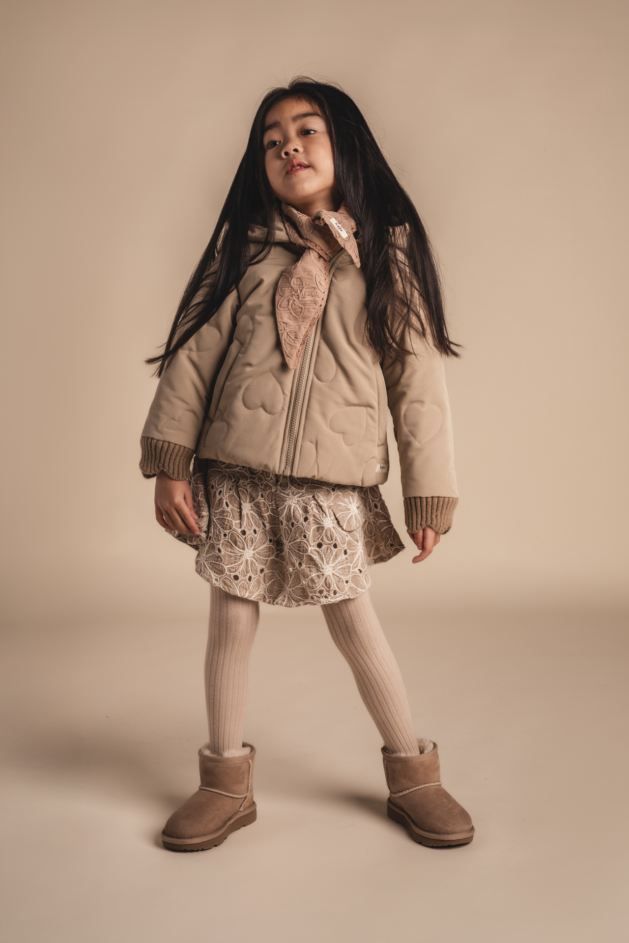 Baje Studio meisjes jas Amira beige