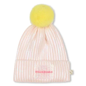 Gebreide muts met glitterprint en pompon meisje Billieblush