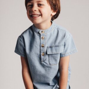 Baje Studio jongens blouse Maas blue denim