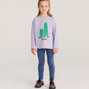 Bobo Choses Stamp Bloom Legging Marine blauw