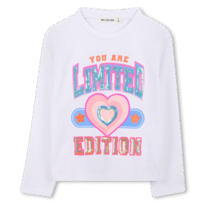 Longsleeve pailletten wit limited