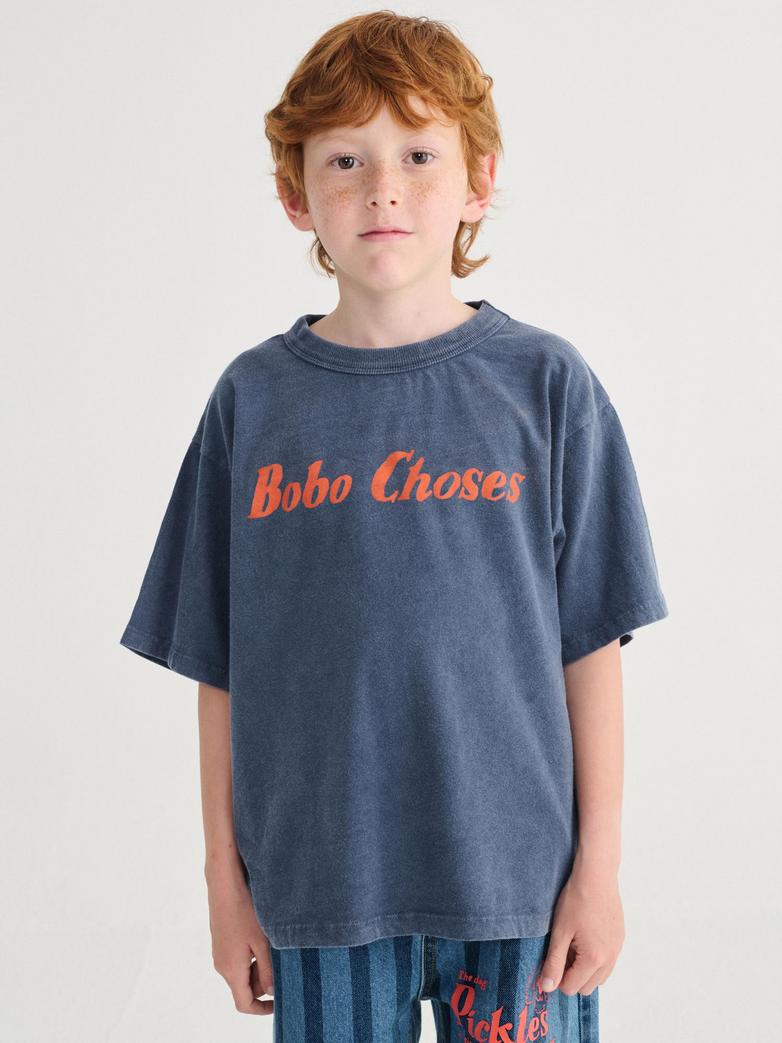 Bobo Choses T-shirt navy blauw van biologisch katoen