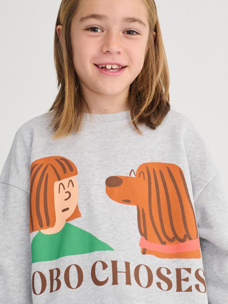 Bobo Choses sweater kinderen heather grey duurzame kindermode