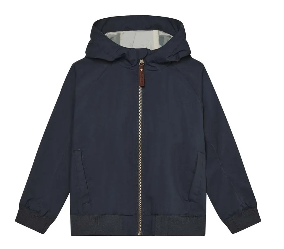 Enfant zomerjas donkerblauw bomber jacket met capuchon