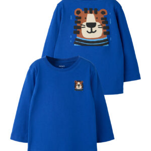 Name It jongens longsleeve shirt blauw biologisch katoen
