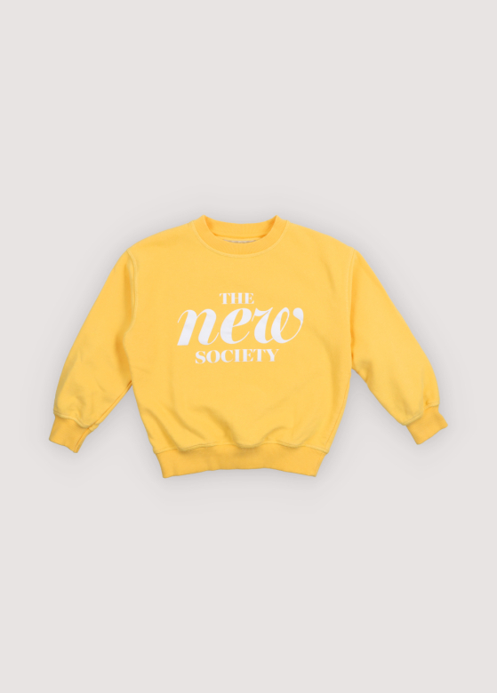 Gele kindersweater The New Society Maca Mimosa Yellow uniseks