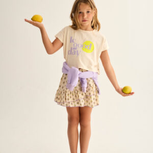 Soft slub cotton T-shirt ivory Cozmo