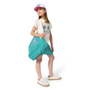 Meisjes T-shirt wit met tennis | KIDS AROUND