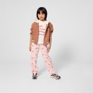 Kids Around hooded cardigan bruin