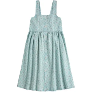 Lichtblauwe meisjesjurk met bloemenprint Bobo Choses