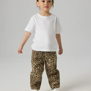 Name It meisjes broek bruin leopard print twill gerecycled katoen
