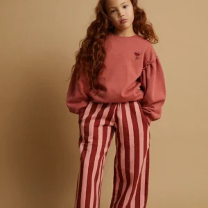 Sproet en Sprout Straight Denim Pants Stripes Red Vivid Red