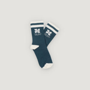 The New Society logo socks dark sea