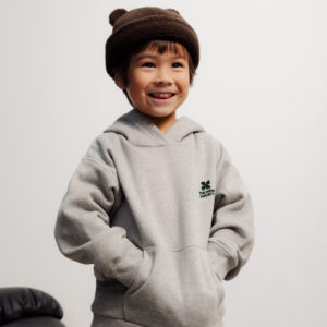 The New Society logo hoodie grey melange