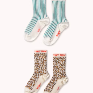 Tiny Cottons animal print en gestreepte kindersokken