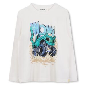 Stoere en speelse monstertruckprint met metallic accenten