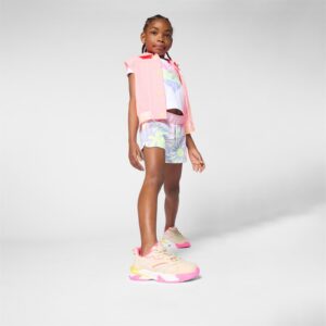 French terry meisjes shorts met surfprint