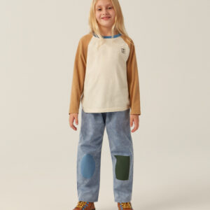 Jeans met patchwork licht blauw
