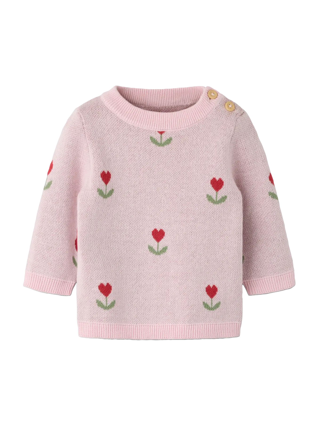 Name It baby meisjes gebreide top roze biologisch katoen