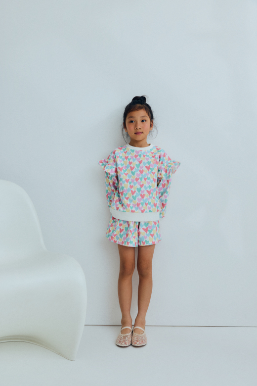 anis short hearts print meisjes short the new society