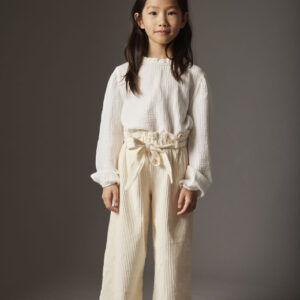 Wide corduroy pants beige