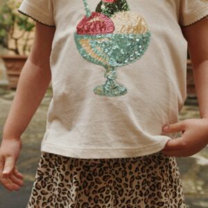 Famo Puff Tee GOTS ijsjes buttercream zomers biologisch T-shirt Konges Sløjd