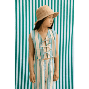 Tiny Cottons Retro Stripe top meisjes pastel roze