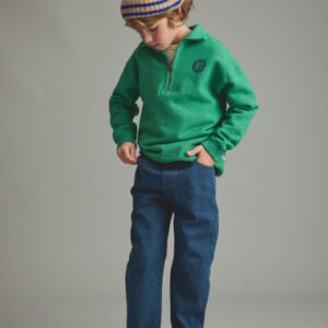Cozmo kinderen denim broek blauw elastische taille
